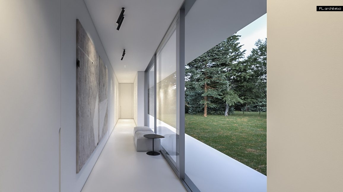 wnętrza domu s minimalistyczny design nowoczesny biały biel plarchitekci