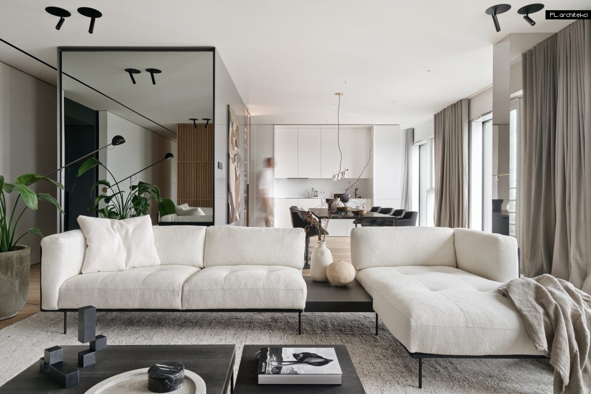 wnętrza apartamentu w poznaniu nowoczesny design minimalizm drewno naturalne poznań plarchitekci architektura wnętrz